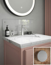 Clear Bathroom Glass Splashbacks