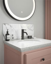 Marbled Glass Bathroom Splashbacks