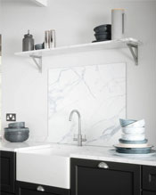Marbled Kitchen Glass Splashbacks