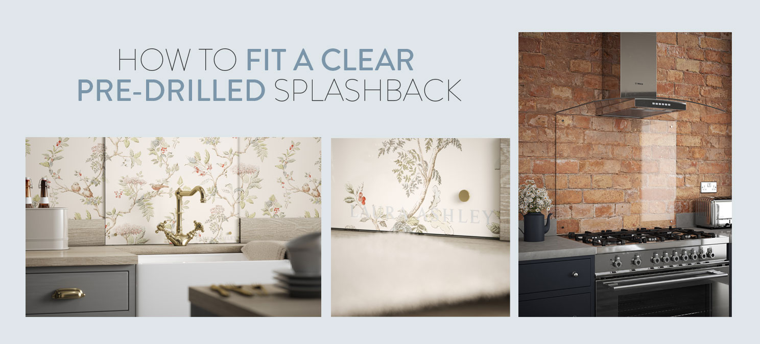How to fit a clear pre-drilled splashback