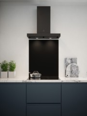 Matt Black Finish Self-Adhesive Glass Splashback