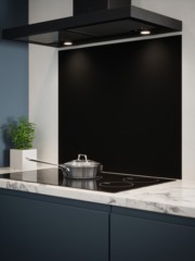 Matt Black Finish Self-Adhesive Glass Splashback