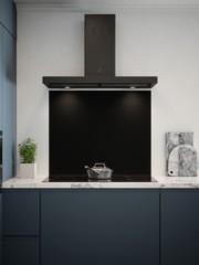 Matt Black Finish Self-Adhesive Glass Splashback