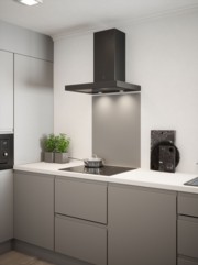 Matt Grey Finish Self-Adhesive Glass Splashback