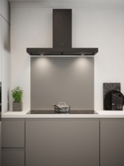 Matt Grey Finish Self-Adhesive Glass Splashback