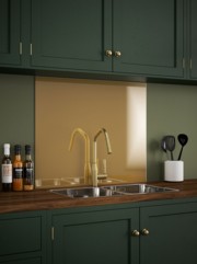 Brass Self-Adhesive Glass Splashbacks