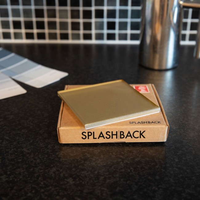Brass Self-Adhesive Glass Splashbacks