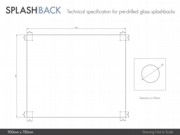 Crystal Clear Glass Splashback with Satin Caps