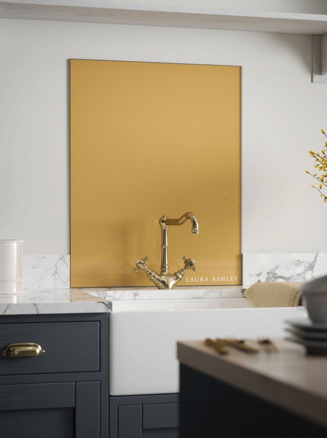 Laura Ashley Brass Self-Adhesive Glass Splashback