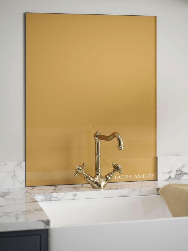 Laura Ashley Brass Self-Adhesive Glass Splashback