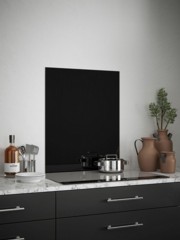 Black Gloss Self-Adhesive Glass Splashback