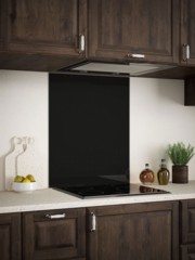 Black Gloss Self-Adhesive Glass Splashback