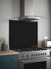 Black Gloss Self-Adhesive Glass Splashback