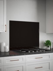 Black Gloss Self-Adhesive Glass Splashback