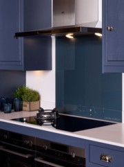 Laura Ashley Midnight Seaspray Self-Adhesive Glass Splashback