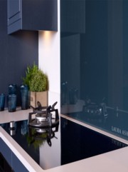 Laura Ashley Midnight Seaspray Self-Adhesive Glass Splashback