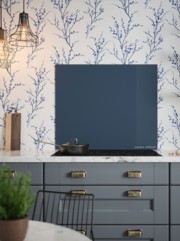 Laura Ashley Midnight Seaspray Self-Adhesive Glass Splashback