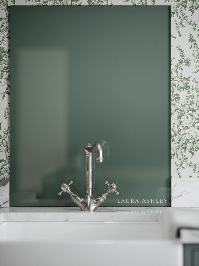 Laura Ashley Metallic Fern Self-Adhesive Glass Splashback