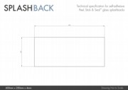 Ice White Self-Adhesive Glass Bathroom Splashback