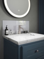 Pearl Shimmer Self-Adhesive Glass Bathroom Splashback