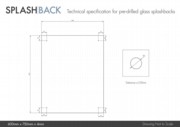 Clear 4mm Glass Splashback - with chrome caps