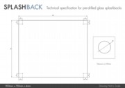 Clear 4mm Glass Splashback - with chrome caps