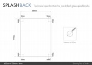 Clear 4mm Glass Splashback - with chrome caps