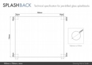 Clear 4mm Glass Splashback - with chrome caps
