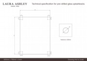 Laura Ashley Clear 6mm Glass Splashback - choice of caps