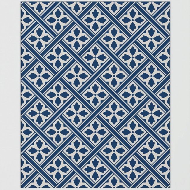 Laura Ashley Mr Jones Midnight Seaspray Self-Adhesive Glass Splashback