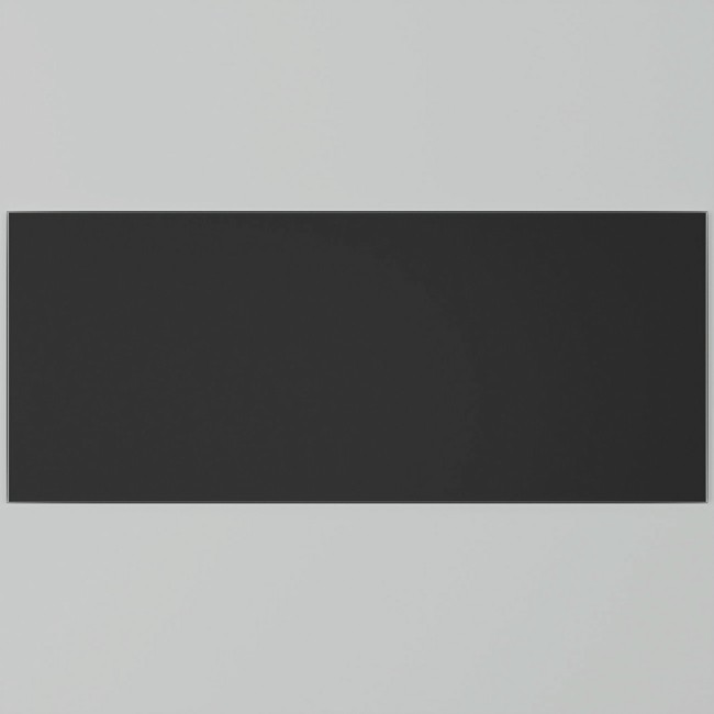 Matt Black Finish Self-Adhesive Glass Bathroom Splashback