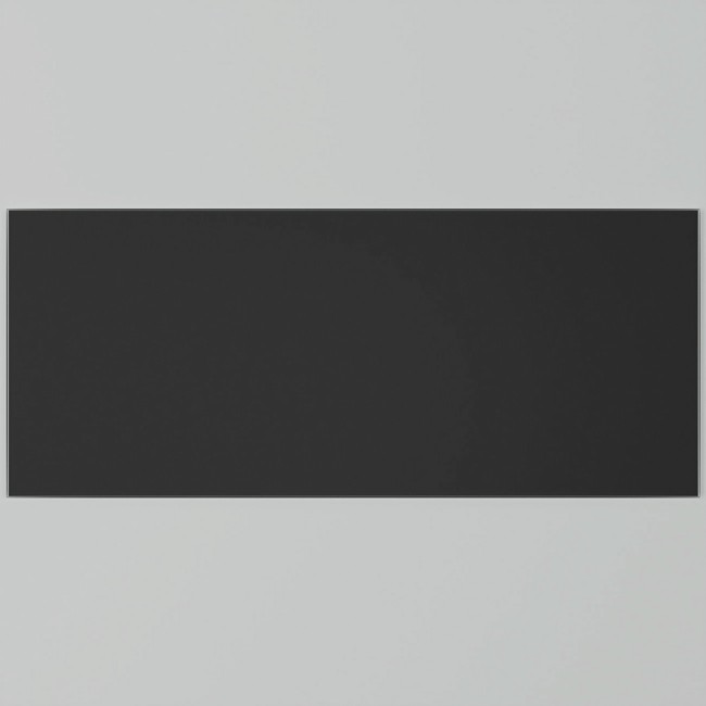Matt Black Finish Self-Adhesive Glass Bathroom Splashback