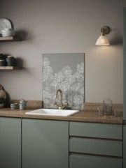 Clarissa Hulse Dill Silver Self-Adhesive Glass Splashback