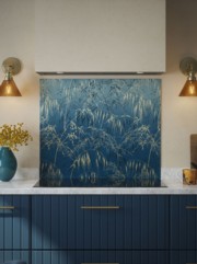Clarissa Hulse Meadow Grass Blue Self-Adhesive Glass Splashback
