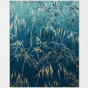 Clarissa Hulse Meadow Grass Blue Self-Adhesive Glass Splashback