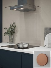 Fluted Clear 4mm Glass Splashback - choice of caps