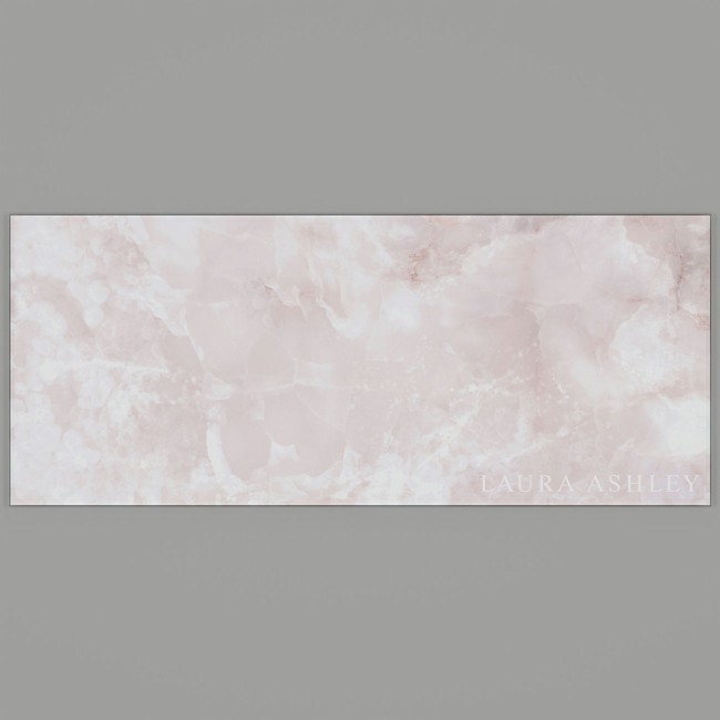 Laura Ashley Onyx Blush Self-Adhesive Glass Bathroom Splashback