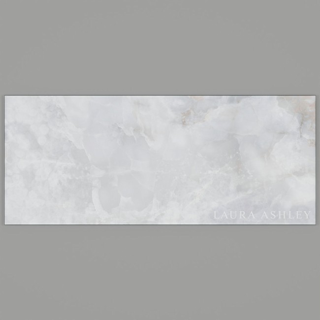 Laura Ashley Onyx Dove Grey Self-Adhesive Glass Bathroom Splashback