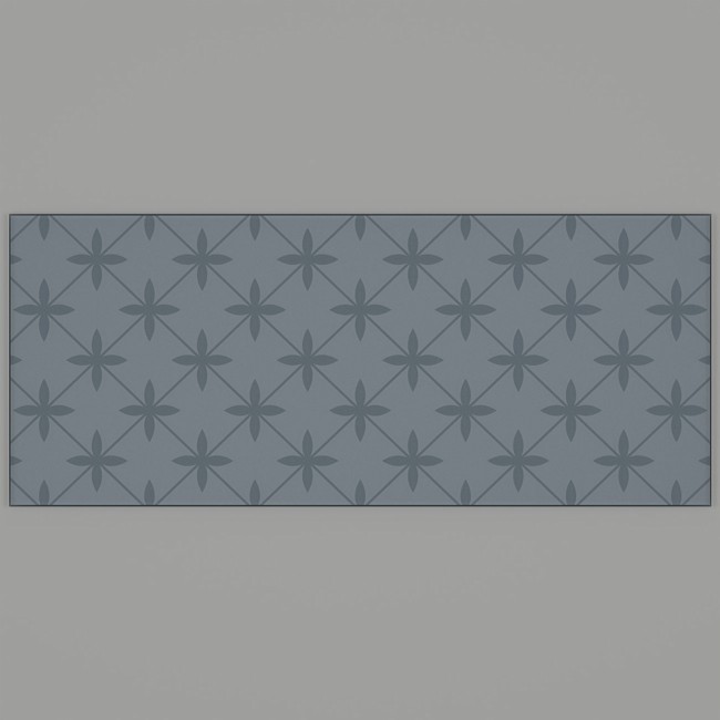Laura Ashley Wicker Chalk Blue Self-Adhesive Glass Bathroom Splashback