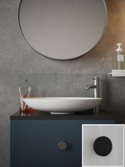 Fluted Clear 4mm Glass Bathroom Splashback - choice of caps