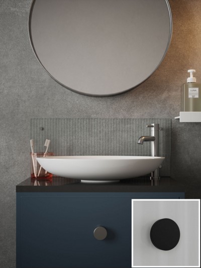 Fluted Clear 4mm Glass Bathroom Splashback - choice of caps
