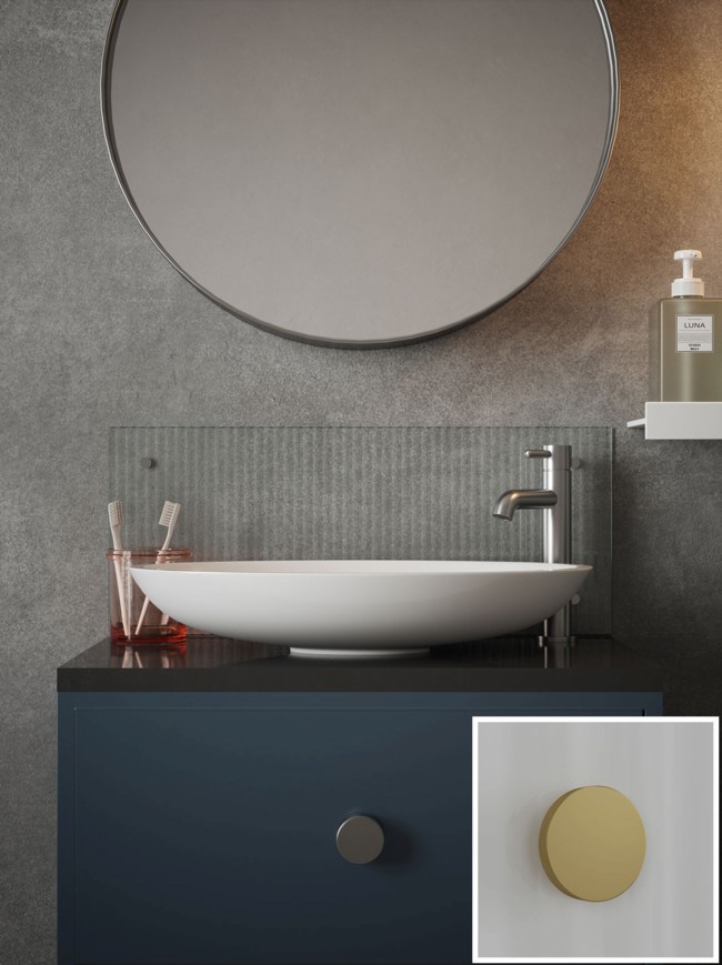Fluted Clear 4mm Glass Bathroom Splashback - choice of caps