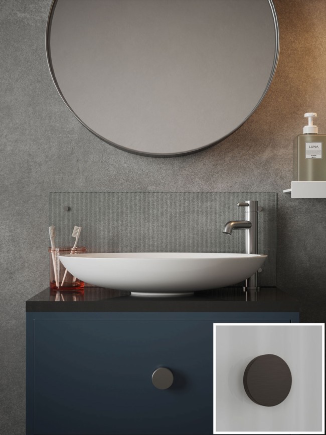 Fluted Clear 4mm Glass Bathroom Splashback - choice of caps