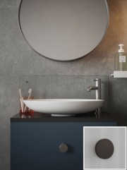 Fluted Clear 4mm Glass Bathroom Splashback - choice of caps