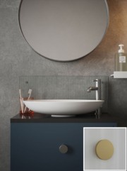 Fluted Clear 4mm Glass Bathroom Splashback - choice of caps