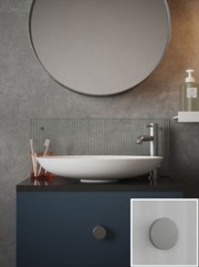 Fluted Clear 4mm Glass Bathroom Splashback - choice of caps