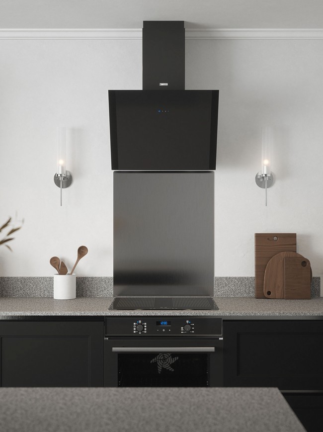 Brushed Silver Self-Adhesive Stainless Steel Splashback
