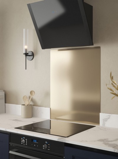 Brushed Gold Self-Adhesive Stainless Steel Splashback