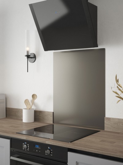 Gunmetal Self-Adhesive Stainless Steel Splashback