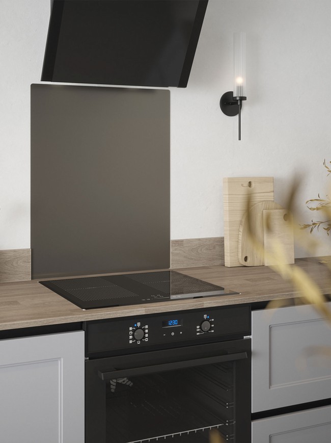 Gunmetal Self-Adhesive Stainless Steel Splashback
